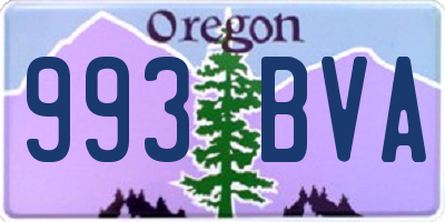 OR license plate 993BVA
