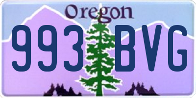 OR license plate 993BVG