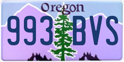 OR license plate 993BVS