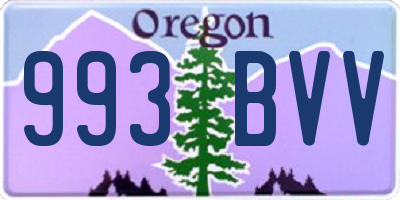 OR license plate 993BVV