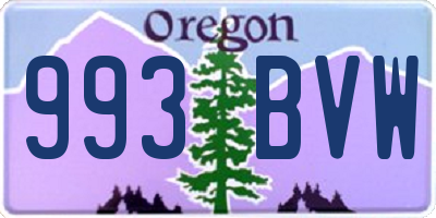 OR license plate 993BVW