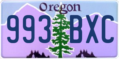 OR license plate 993BXC