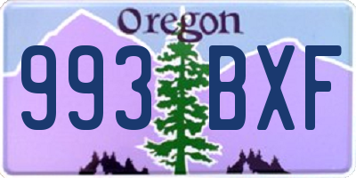 OR license plate 993BXF