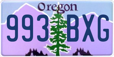 OR license plate 993BXG