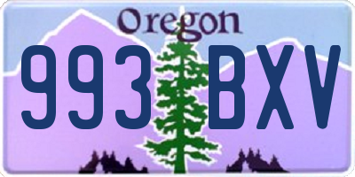 OR license plate 993BXV