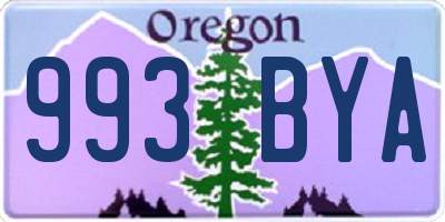 OR license plate 993BYA