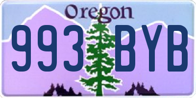 OR license plate 993BYB