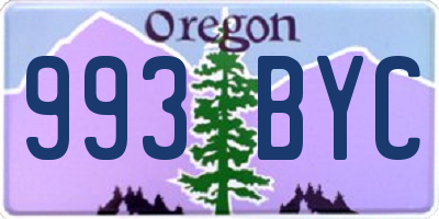 OR license plate 993BYC