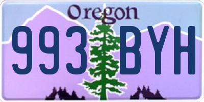 OR license plate 993BYH