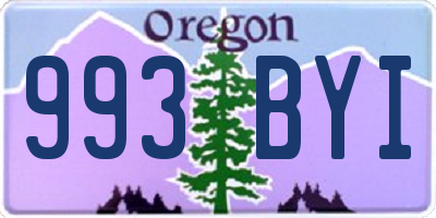 OR license plate 993BYI