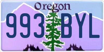 OR license plate 993BYL