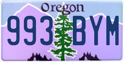 OR license plate 993BYM