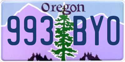 OR license plate 993BYO