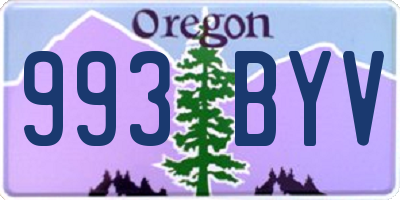 OR license plate 993BYV