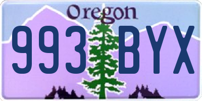 OR license plate 993BYX