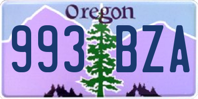 OR license plate 993BZA