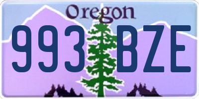 OR license plate 993BZE