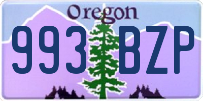 OR license plate 993BZP