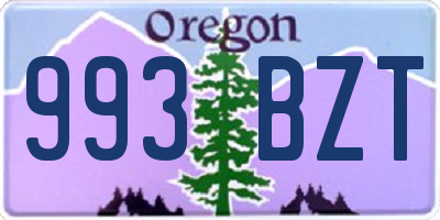 OR license plate 993BZT