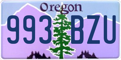 OR license plate 993BZU