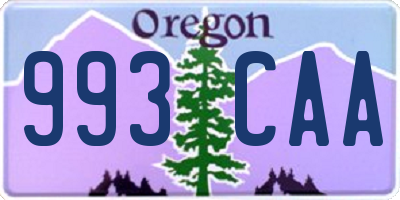 OR license plate 993CAA