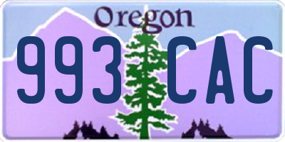 OR license plate 993CAC