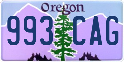 OR license plate 993CAG