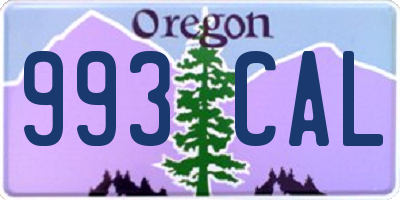 OR license plate 993CAL