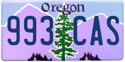 OR license plate 993CAS