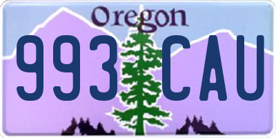 OR license plate 993CAU