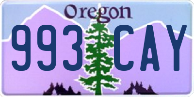 OR license plate 993CAY