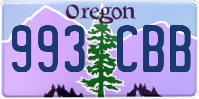 OR license plate 993CBB