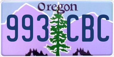 OR license plate 993CBC