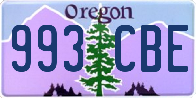 OR license plate 993CBE