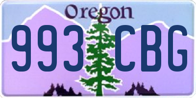 OR license plate 993CBG