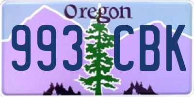 OR license plate 993CBK