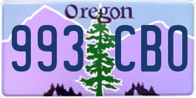 OR license plate 993CBO