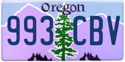 OR license plate 993CBV