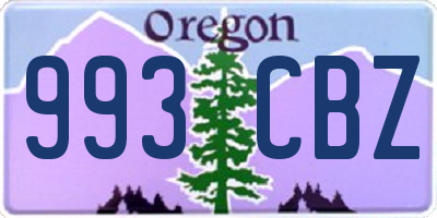 OR license plate 993CBZ