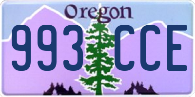 OR license plate 993CCE