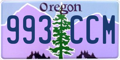 OR license plate 993CCM