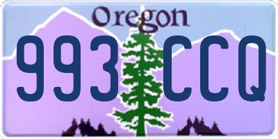 OR license plate 993CCQ