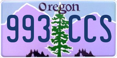 OR license plate 993CCS