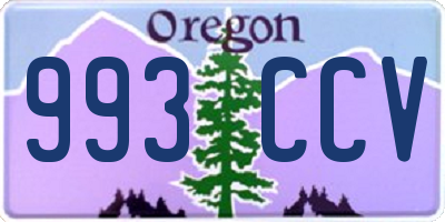 OR license plate 993CCV