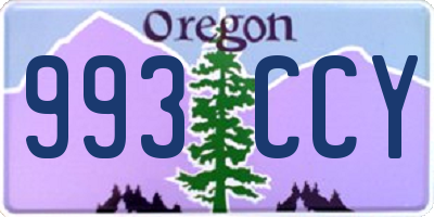 OR license plate 993CCY