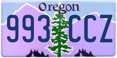 OR license plate 993CCZ