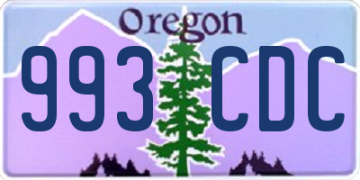OR license plate 993CDC