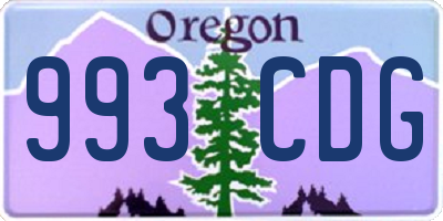 OR license plate 993CDG