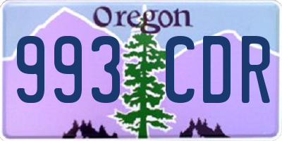 OR license plate 993CDR