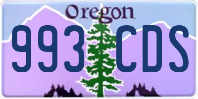 OR license plate 993CDS